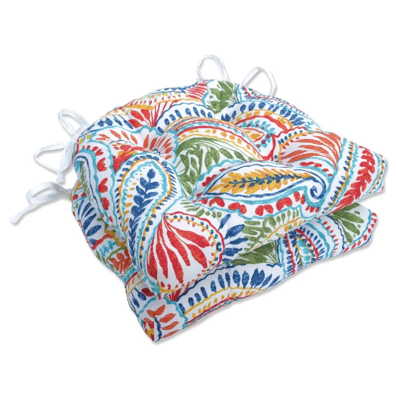 Instant Discount Pillow Perfect Outdoor Ummi Multi Deluxe Tufted Chairpad (Set of 2) - 17 X 17.5 X 4 - 17 X 17.5 X 4 Instant Discount Pillow Perfect Outdoor Ummi Multi Deluxe Tufted Chairpad (Set of 2) - 17 X 17.5 X 4 - 17 X 17.5 X 4