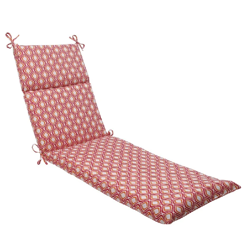 Flash Sale Pillow Perfect Pink/ Orange Outdoor Zinger Chaise Lounge Cushion