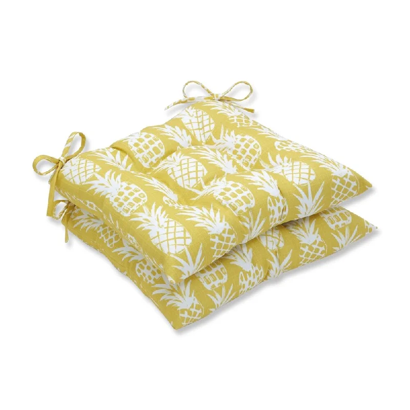 Crazy Deals Pineapple Pineapple Wrought Iron Seat Cushion (Set of 2)