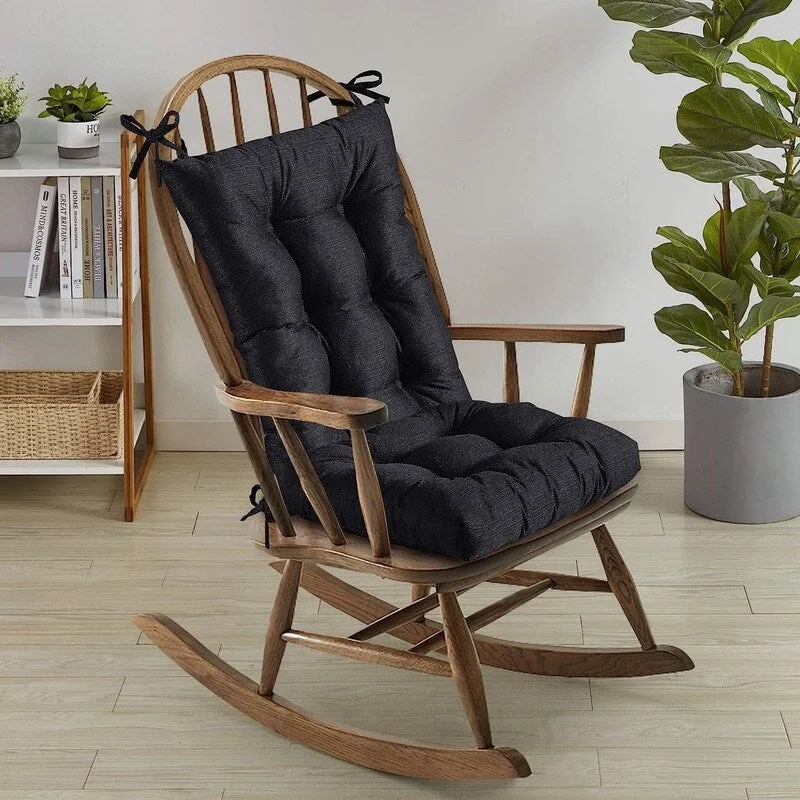 Great Bargains Rocking Chair Cushion Premium Tufted Pads Non Skid Slip Backed Set