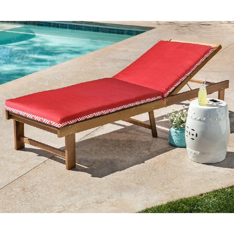 Ruby red Outdoor lounge chair pad