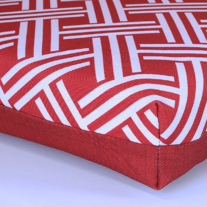 Ruby red Outdoor square chair pad