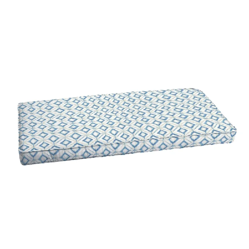 Ruddock Blue Diamond Tile Corded Indoor/ Outdoor Cushion by Havenside Home