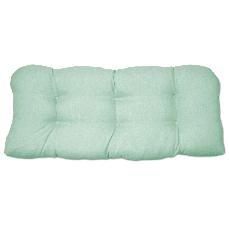 Year-End Sale Settee Cushion Tufted Aqua