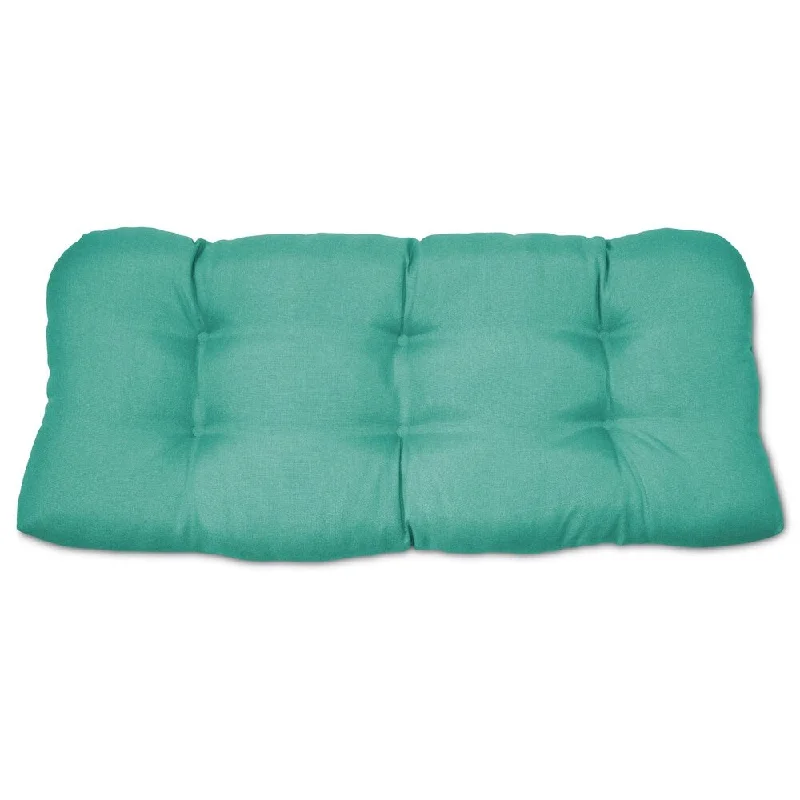 Deep Discounts Settee Cushion Tufted Turq