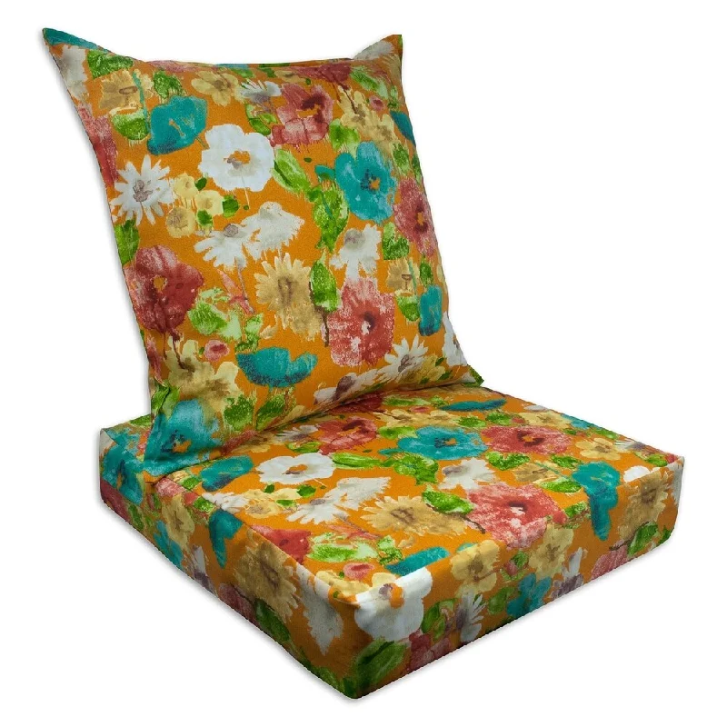 Today Only Sherry Kline Alcove Orange Outdoor Deepseat and Backseat Replacement Cushions - 23x22x7/23x22x5 Today Only Sherry Kline Alcove Orange Outdoor Deepseat and Backseat Replacement Cushions - 23x22x7/23x22x5