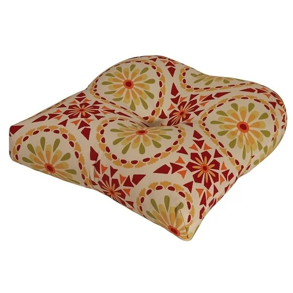 Blowout Sale Sicily Mosaic Chili Pepper Outdoor Chair Cushion