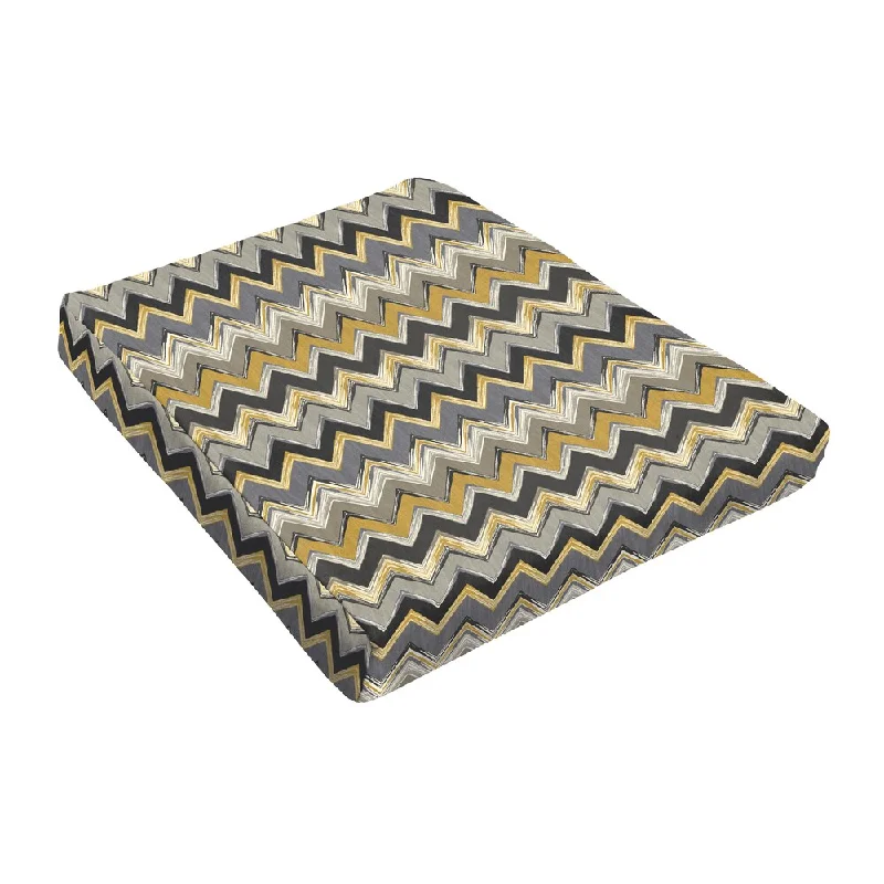 Sloane Chevron Nightfall Outdoor Tapered Chair Cushion (Set of 2)