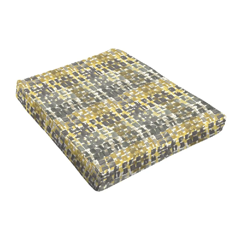 Sloane Gold Blocks Outdoor Tapered Chair Cushion (Set of 2)