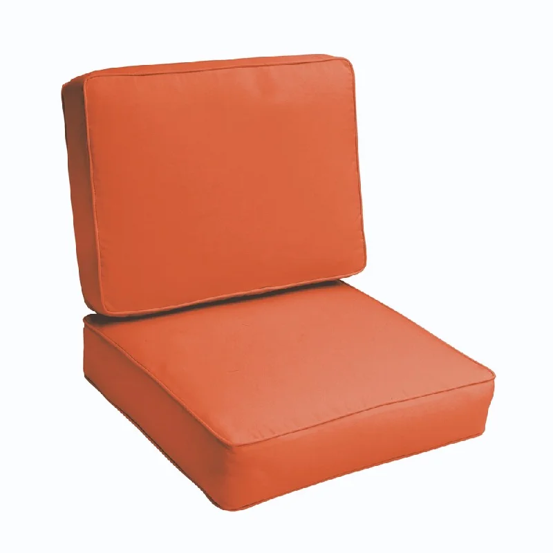 Sloane Mandarin Orange 23.5-inch Indoor/ Outdoor Corded Chair Cushion Set