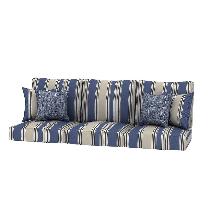 New Markdowns Sofa Stripe Outdoor 24x24 Replacement Cushions with Pillows