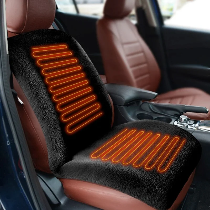 Holiday Sale Suchtale Heated Seat Cushion, Soft Synthetic Seat Car Cover, Car Seat Cushion