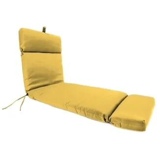 Sunbrella 72" x 22" Yellow Solid Outdoor Chaise Lounge Cushion with Ties and Loop - 72'' L x 22'' W x 3.5'' H