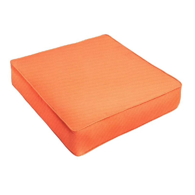 Sunbrella Tangerine Orange Indoor/ Outdoor Deep Seating Cushion by Sorra Home