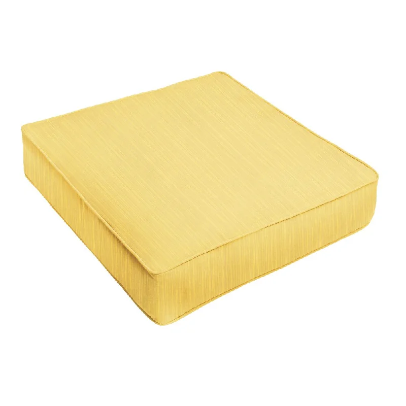 Sunbrella Textured Yellow Indoor/ Outdoor Deep Seating Cushion by Humble + Haute