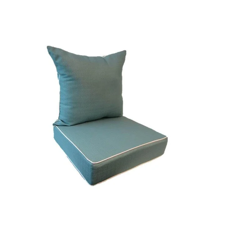 Suntastic Indoor/ Outdoor Aqua Textured Deep Seat and Back Cushions