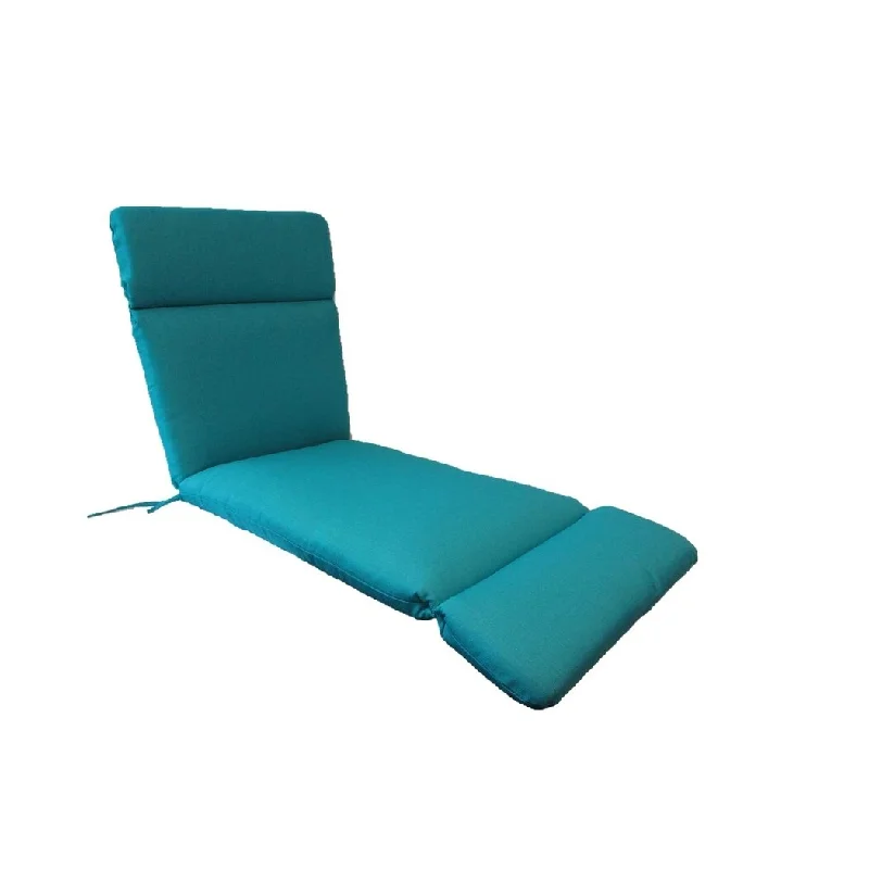 Suntastic Indoor/ Outdoor Turquoise Textured Chaise Cushion