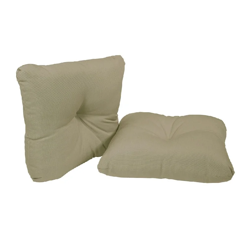 Suntastic O' Sun Otto Taupe Indoor/ Outdoor Wicker Chair Cushions (Set of 2)