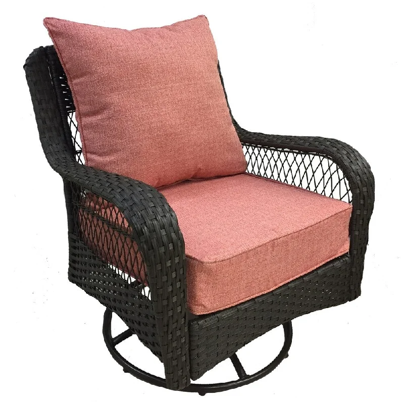 Suntastic O'Fiddlestix Coral Indoor/ Outdoor Deep Seat and Back Cushion Set (Chair Not Included)