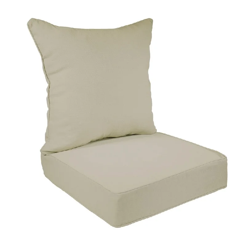 Suntastic O'Sun Otto Taupe Indoor/ Outdoor Deep Seat and Back Cushions