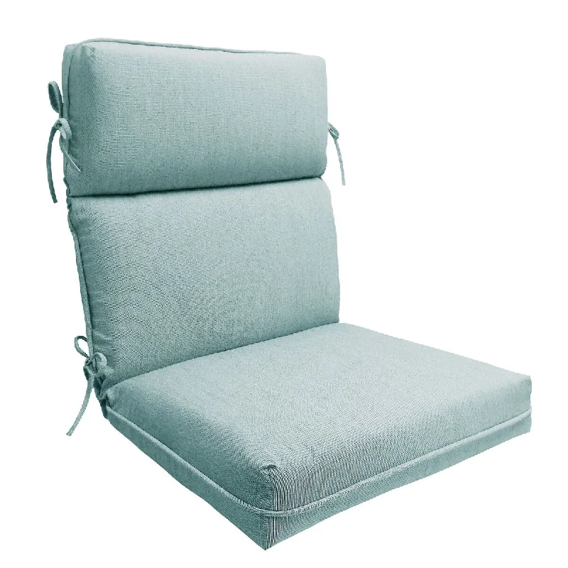 Suntastic Outdoor/ Indoor High Back Dining Chair Cushion, Spa