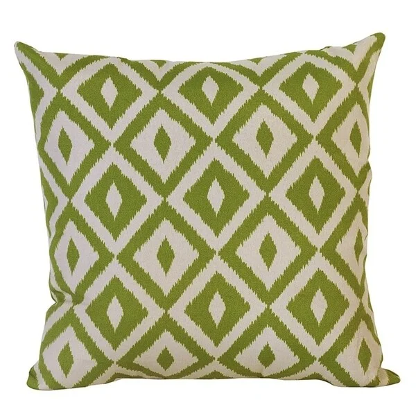 Final Markdown Terrasol Aztec Verde (Green) Outdoor Throw Pillow.
