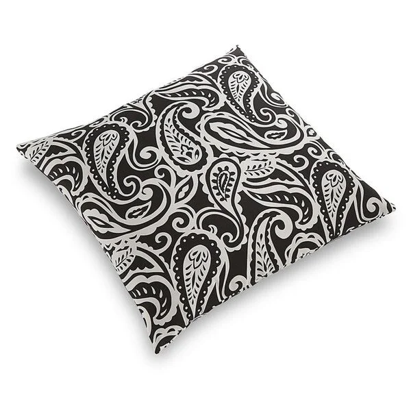 While Supplies Last Terrasol Sassafras Black Outdoor Floor Pillow.