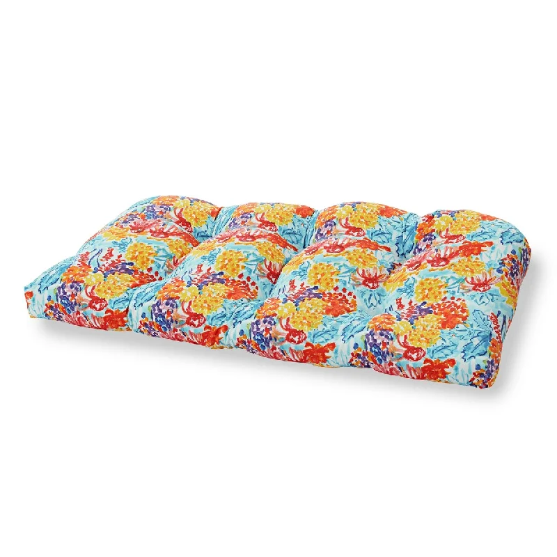 Deal of the Day Terrasol Wildflower Dreams Outdoor Settee/Loveseat Cushion