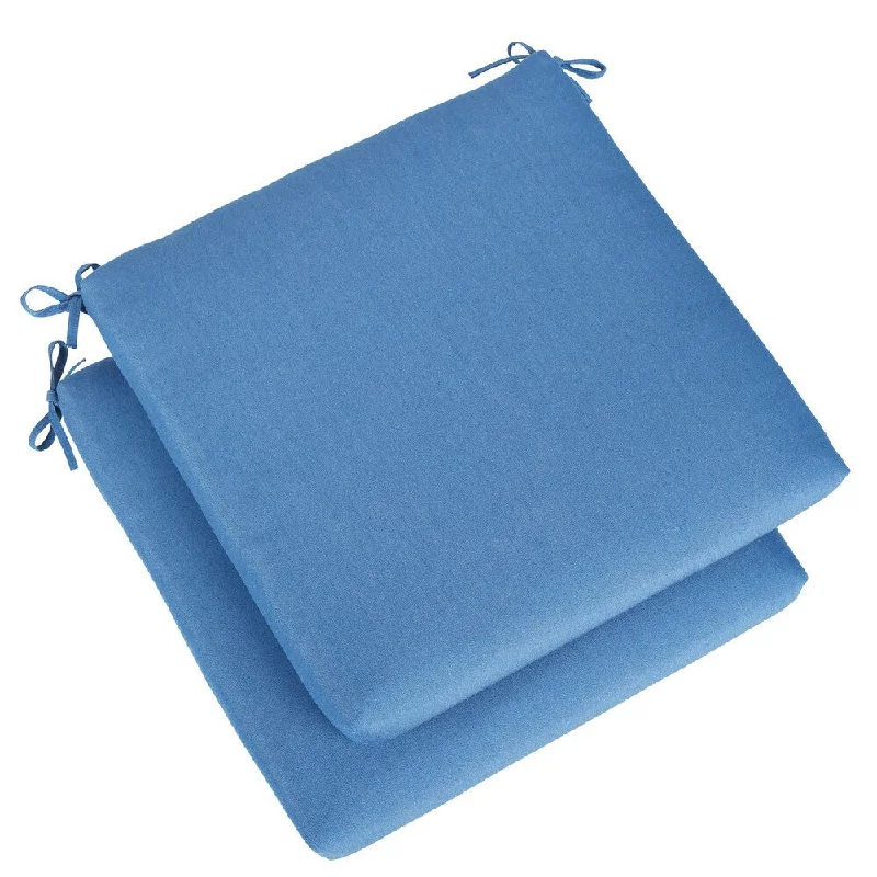 Trabert Sunbrella Regatta Blue Indoor/ Outdoor 19 Inch Bristol Chair Cushion Set