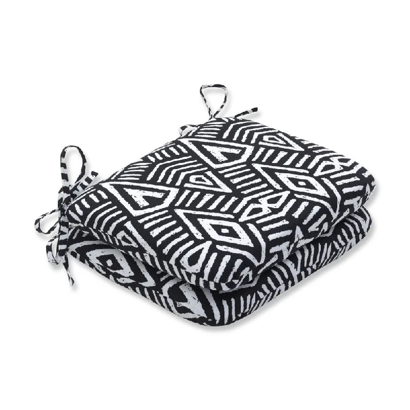 Super Sale Tribal Dimensions Rounded Corners Seat Cushion (Set of 2)