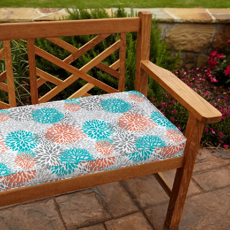 Tropic Bloom 60-inch Outdoor Bench Cushion