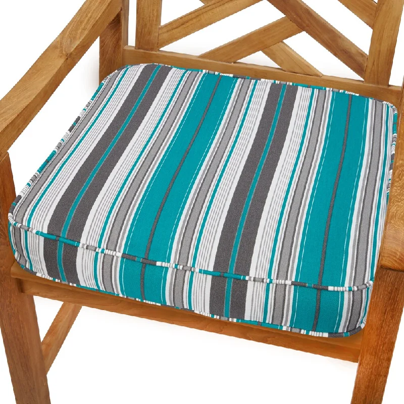 Tropic Stripe 19-inch Indoor/ Outdoor Corded Chair Cushion