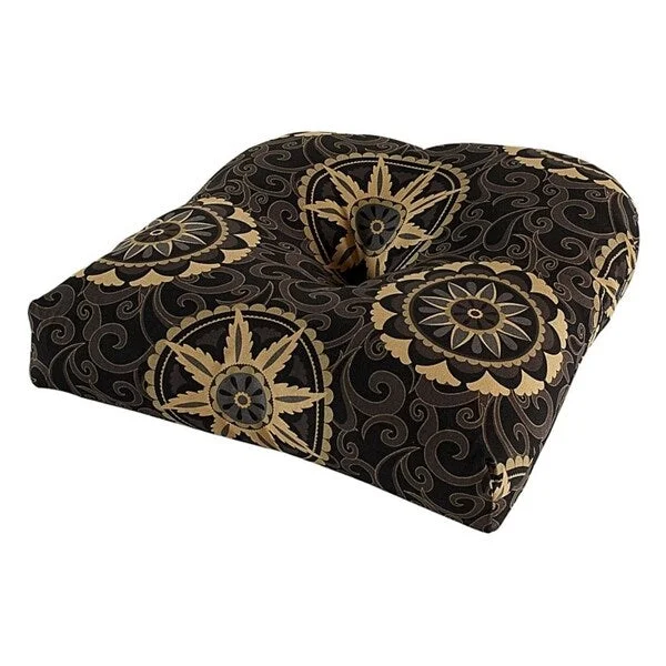 Instant Savings Whirlwind Black Outdoor Chair Cushion