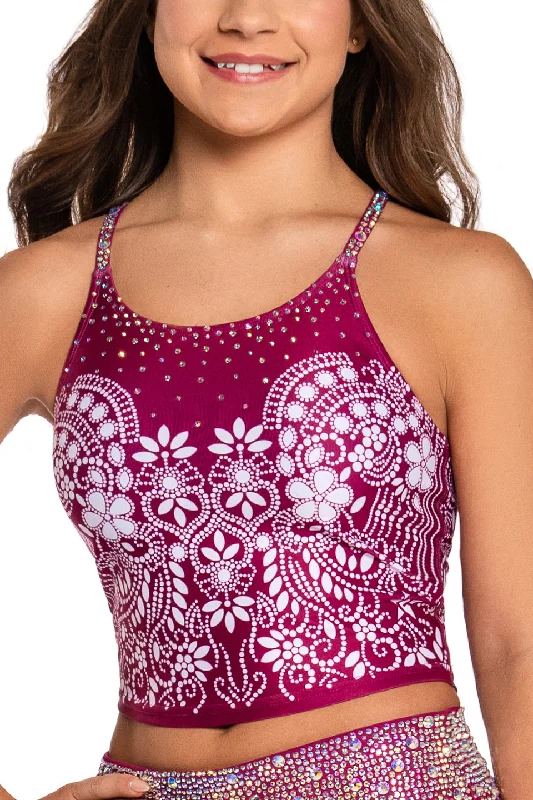 Hurry In Bronsyn Sports Bra in Cranberry Burst