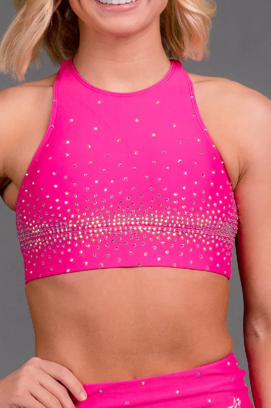 Dolce Sports Bra in Hyper Pink Crystal