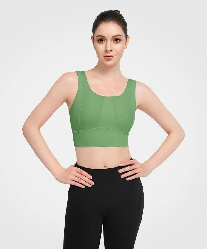 Echo Padded Round neck Yoga Bra | Women's Light Support Sports Bra