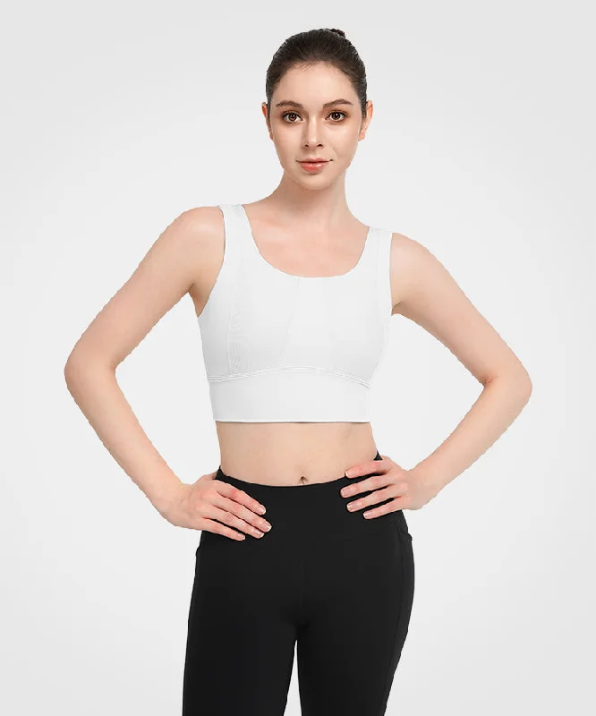 Echo Padded Round Neck Yoga Bra | Women's Light Support Sports Bra