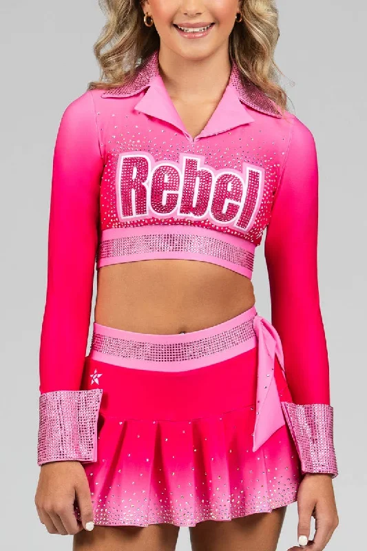 YEAR-End Clearance Elle Long Sleeve Top in Hot Pink
