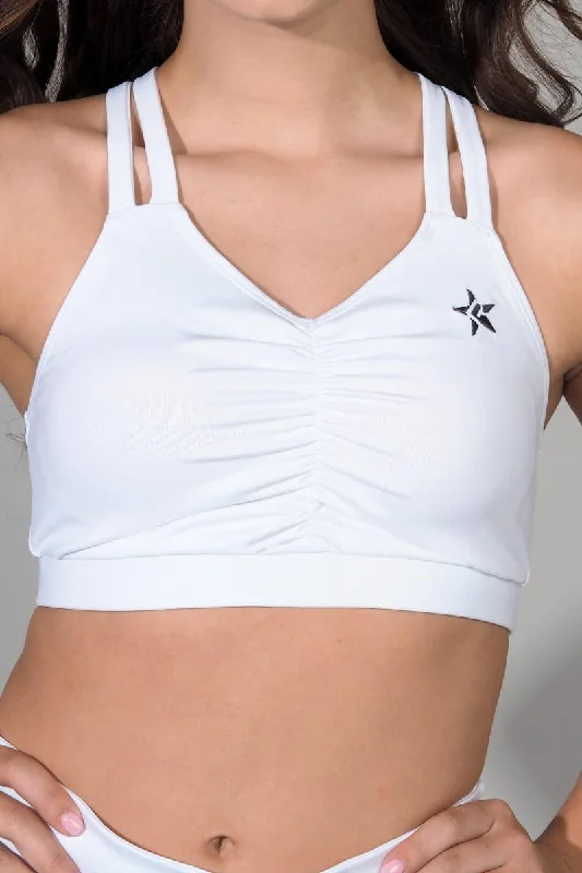 Holiday Sale Get it Girl Sports Bra in White