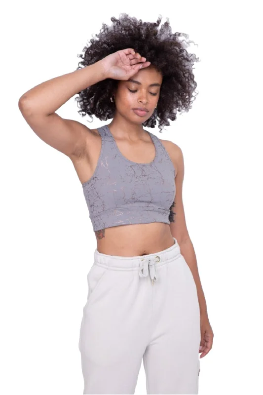 Hot Deal Mono B Foil Marble Sports Bra AT-A0925