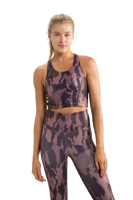 Can't Miss Mono B Metallic Camo Bra Top AT-A0767