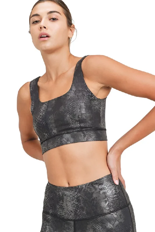 Referral Discount Mono B Snake Foil Print Bra AT3009