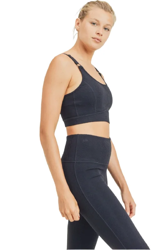 Savings Event Mono B Snake Jacquard TACTEL® Sports Bra AT8036