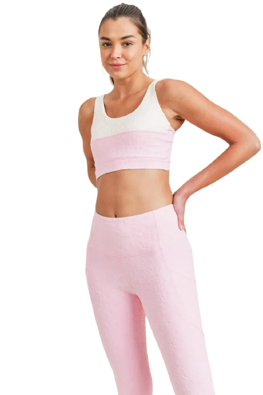 Price Fest Mono B Textured Split Sports Bra AT8069