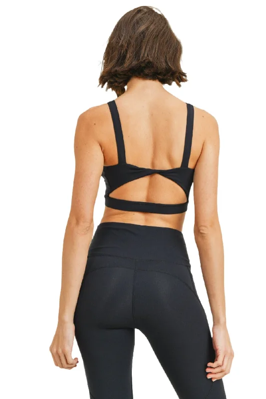 Seasonal Clearance Mono B Twist Back Sports Bra Top AT8090