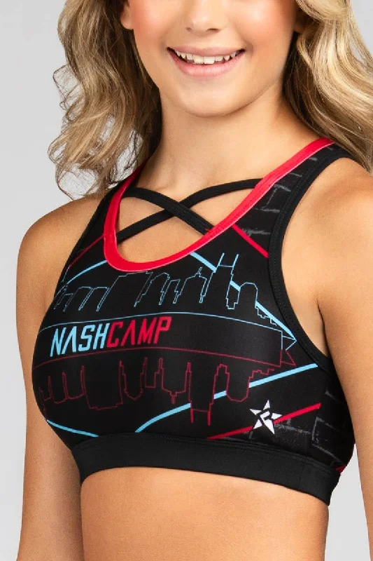 Mega Sale Criss Cross Nash Camp Sports Bra