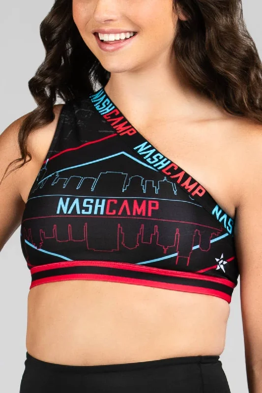 Discount Deals One Shoulder Nash Camp Sports Bra