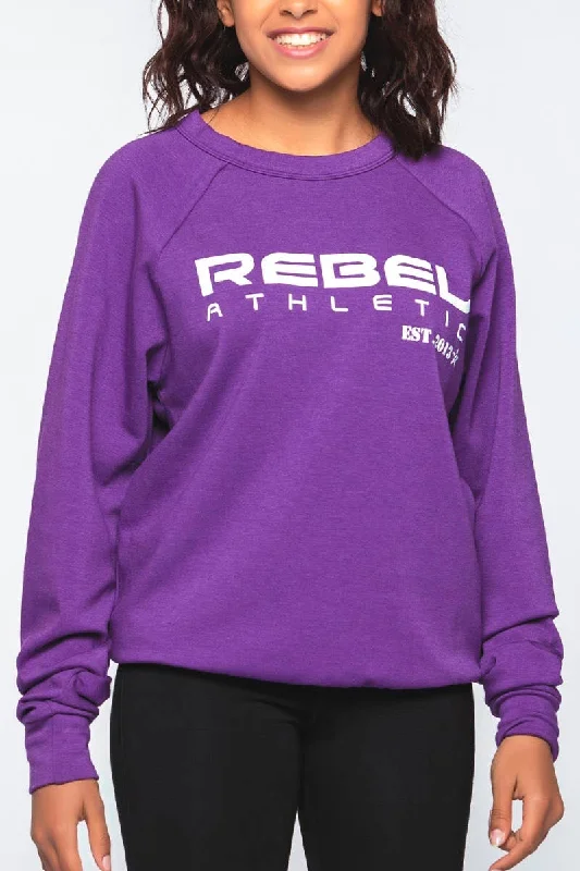 Rebel Athletic Sweatshirt in Purple