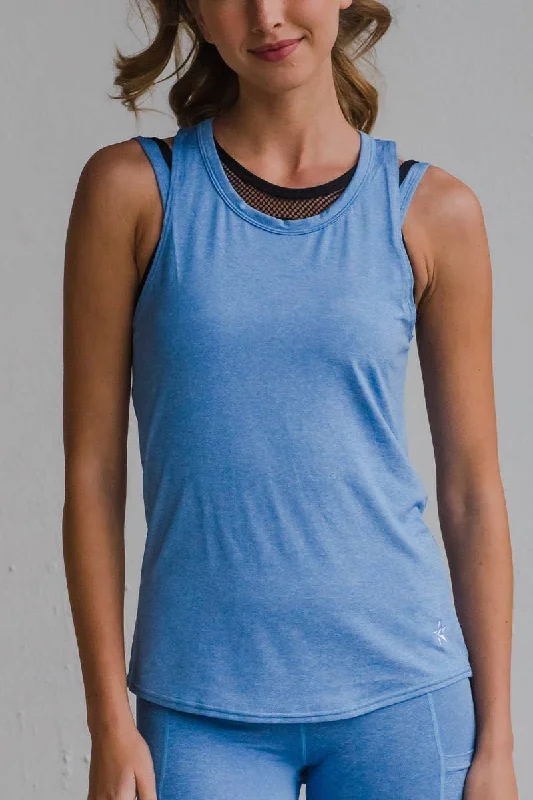 Buy Now Riley Tank in Blue HeatherFlex