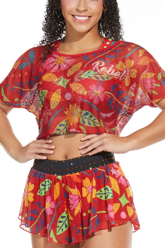 Deal Explosion Tropical Pop Crop Top